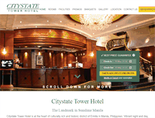 Tablet Screenshot of citystatetowerhotel.com.ph